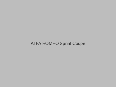 Enganches económicos para ALFA ROMEO Sprint Coupe
